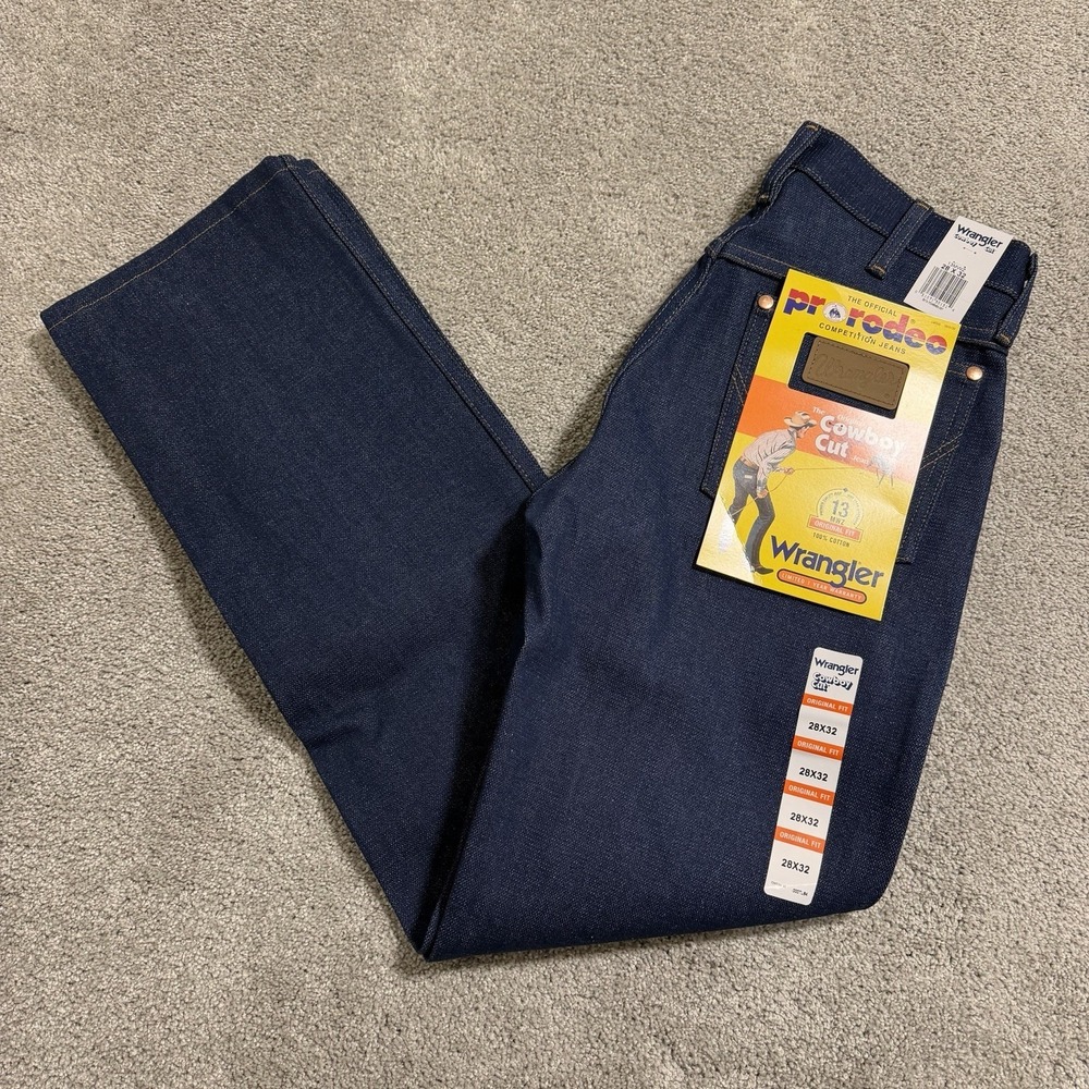 Wrangler Cowboy Cut Jeans Mens Sz 28x32 Original Fit Pro Rodeo Competition 13MWZ